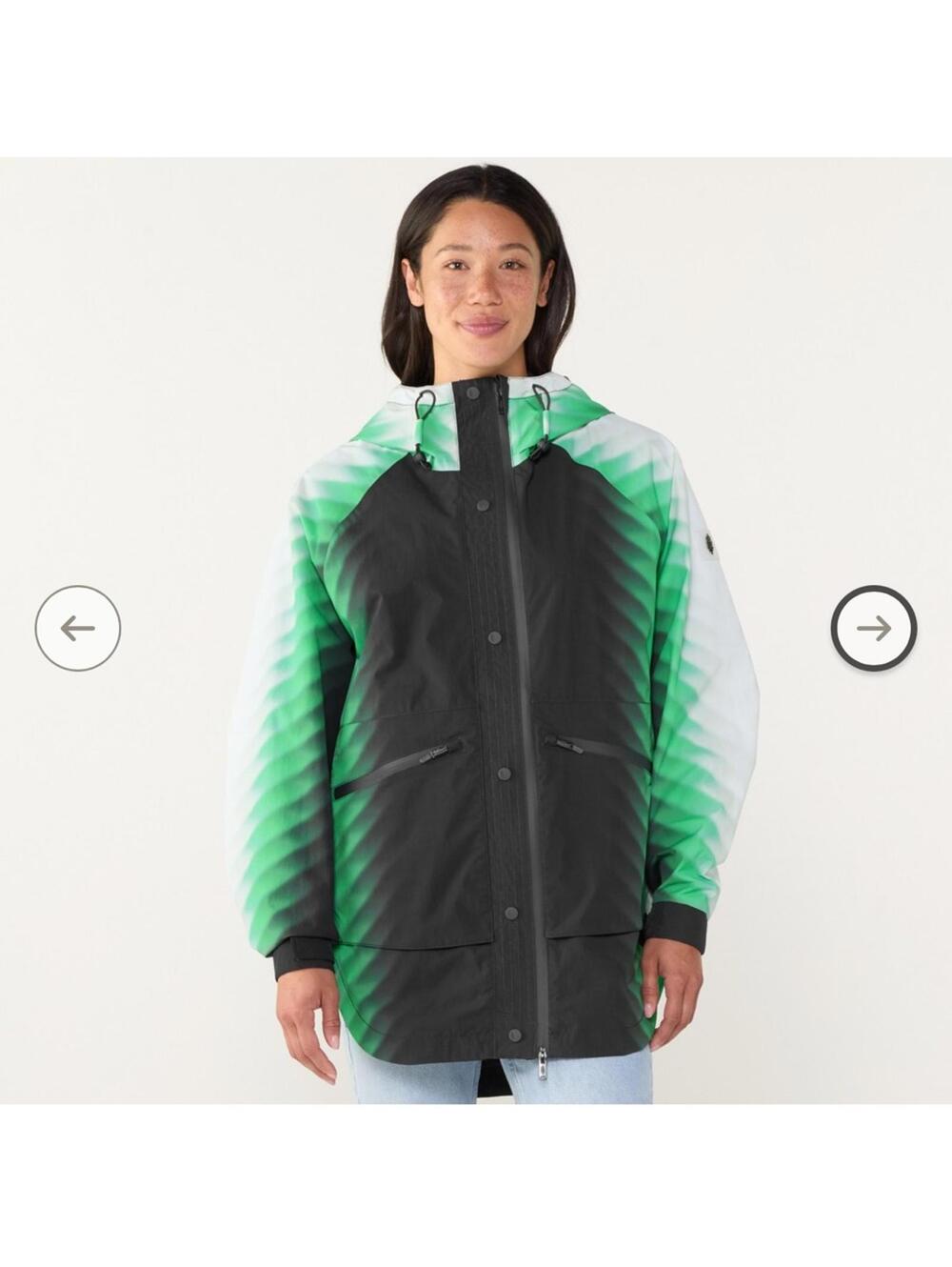 FP Movement Singin' in the Rain Printed Ski Snowboard Jacket in Alien Combo XS